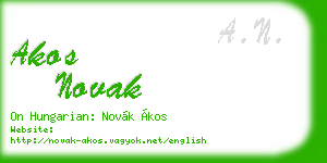 akos novak business card