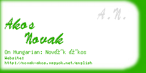 akos novak business card